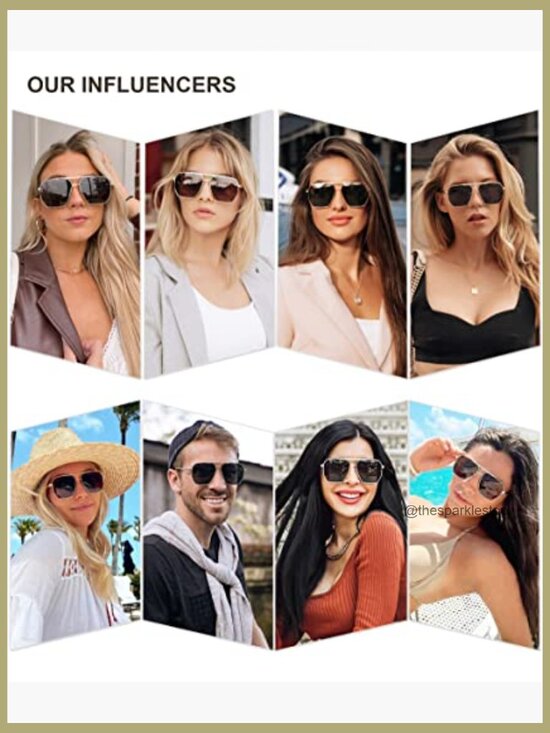 Metal Frame Polarized Sunglasses Oversized Square Retro Vintage main image 7